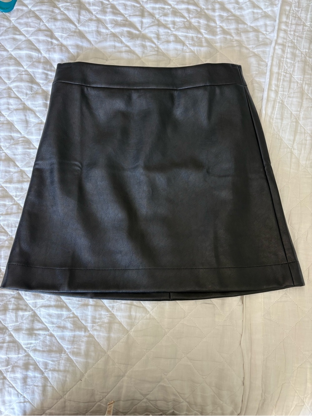 J. Crew Factory Black Faux Leather Mini Skirt